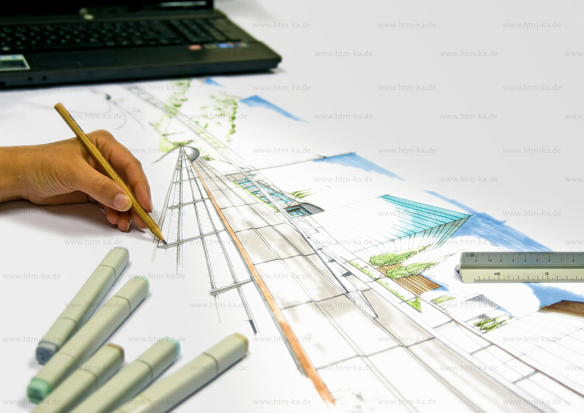 Architektur Entwurfszeichnung