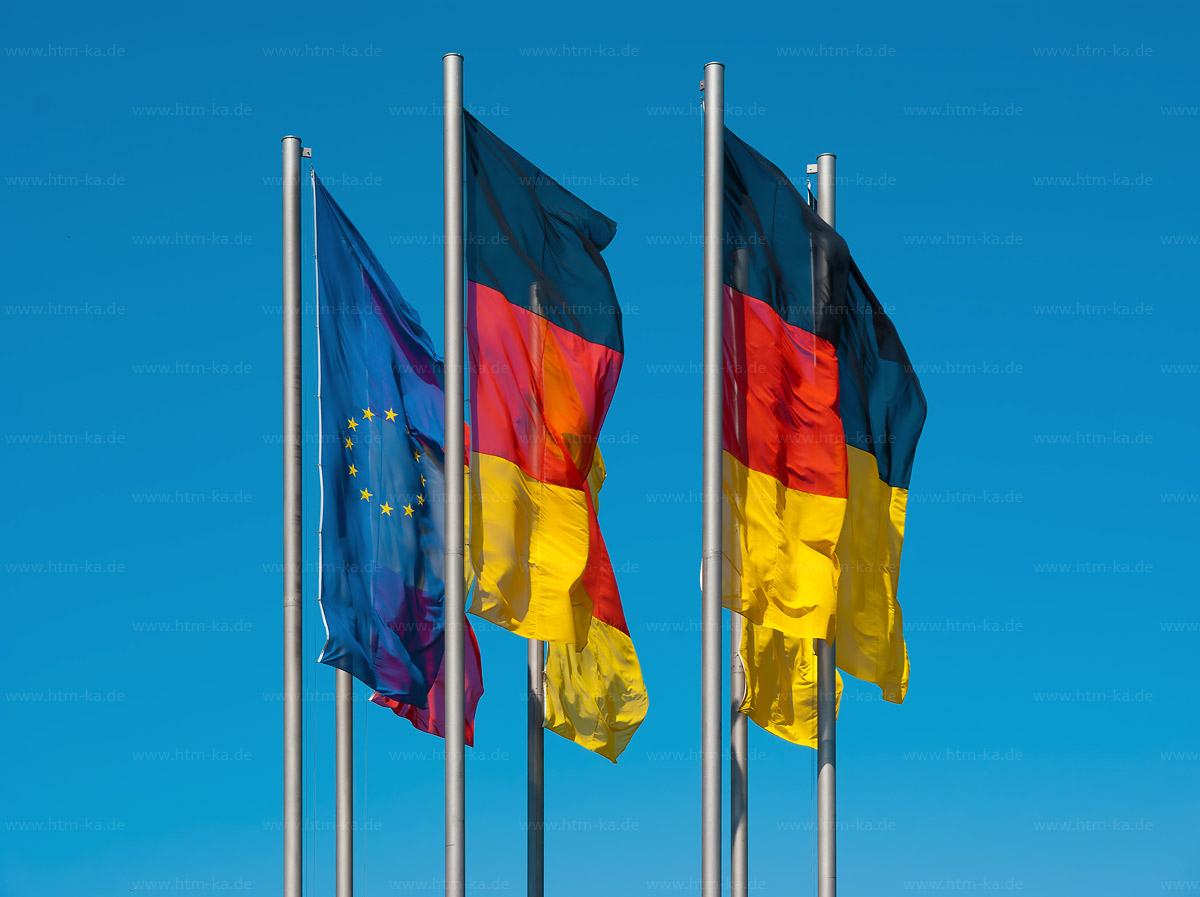 Flaggen Europa und Deutschland
