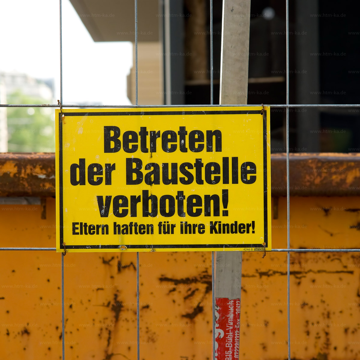 Betreten der Baustelle verboten