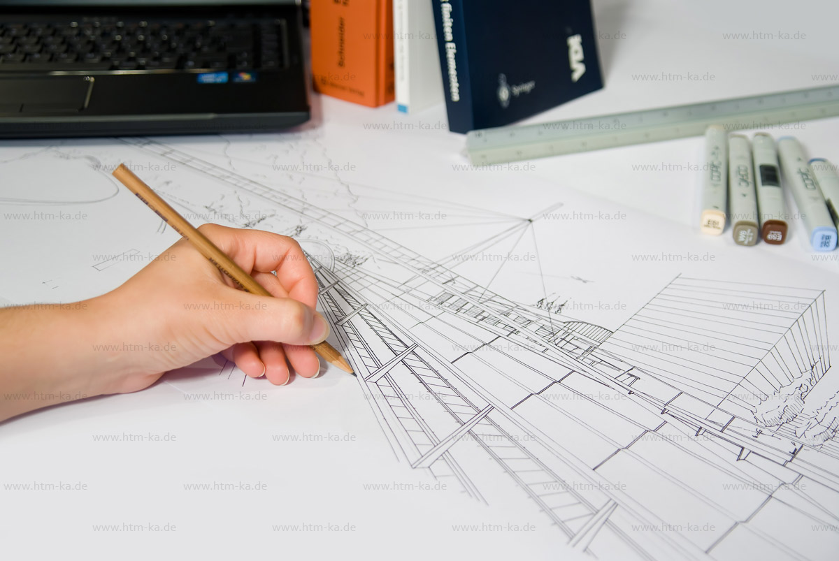 Architektur Entwurfszeichnung